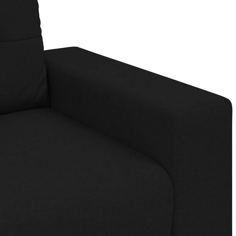 Tweezitter Bank – 2-Zits Sofa – Loveseat – Zetel – Bankstel – Zwart – Compact 47 Inch – Hardhouten Frame & Brandwerend