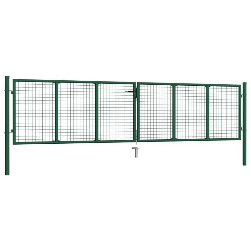 Groen Metalen Gaashek – Tuinhek – Gaashekwerk – Buitenhek – Dierenrenhek – Duurzaam Metaal – 390x75 cm – Weerbestendig Design