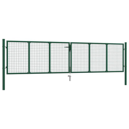 Groen Metalen Gaashek – Tuinhek – Gaashekwerk – Buitenhek – Dierenrenhek – Duurzaam Metaal – 390x75 cm – Weerbestendig Design