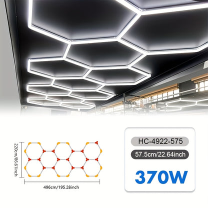 LED Paneel – LED Plafonnière – Lichtpaneel – Plafondlamp – Hexagon Lamp – 575mm Groot Oppervlak – Koel Wit 6500K