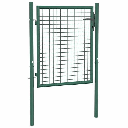 Tuinpoort – Tuinafsluiting – Buitenpoort – Staalpoort – Groene Poort – Roestbestendig Staal – 100 x 75 cm – Modern Minimalistisch Design