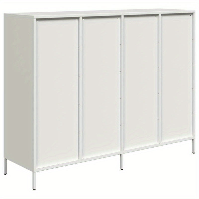 Dressoir – Sideboard – Opbergkast – Ladekast – Commode – Modern – Metaal – 12 Lades – Koudgewalst Staal – 135x39x103,5 cm