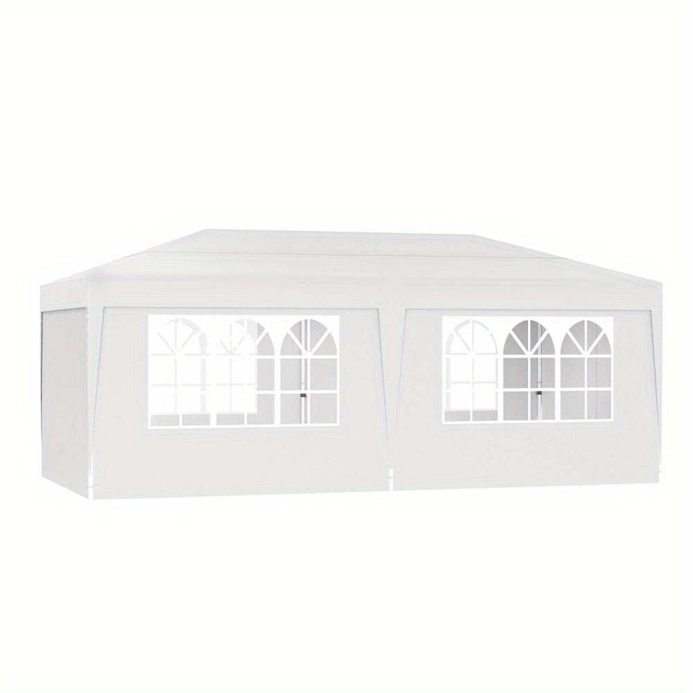 Partytent – Paviljoen – Easy-up Tent – Vouwtent – Overkapping – 3x6 m – Waterdicht – Met Zijwanden – Wit