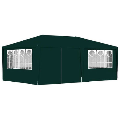 Feesttent – Partytent – Paviljoen – Tuintent – Overkapping – 4x6 Meter – Waterdicht Polyester 90 g/m² – Inclusief Zijwanden – Groen