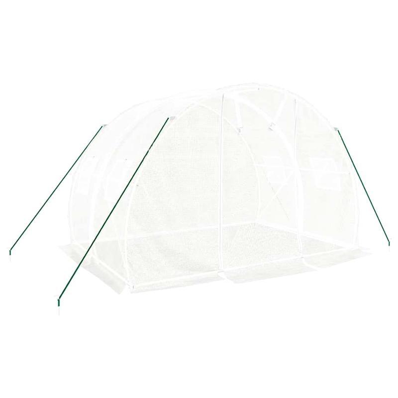 Kweekkas – Tuinkas – Broeikas – Plantenkas – Serre Bianco – Wit Stalen Frame – 6 m² Oppervlakte - 3x2x2m