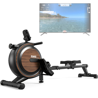 Roeitrainer – Roeimachine – Roeiapparaat – Hometrainer – Fitnessapparaat – 16 Weerstandsniveaus – Magnetisch Weerstandssysteem – Inklapbaar – Max. 150 kg – Zonder Batterijen