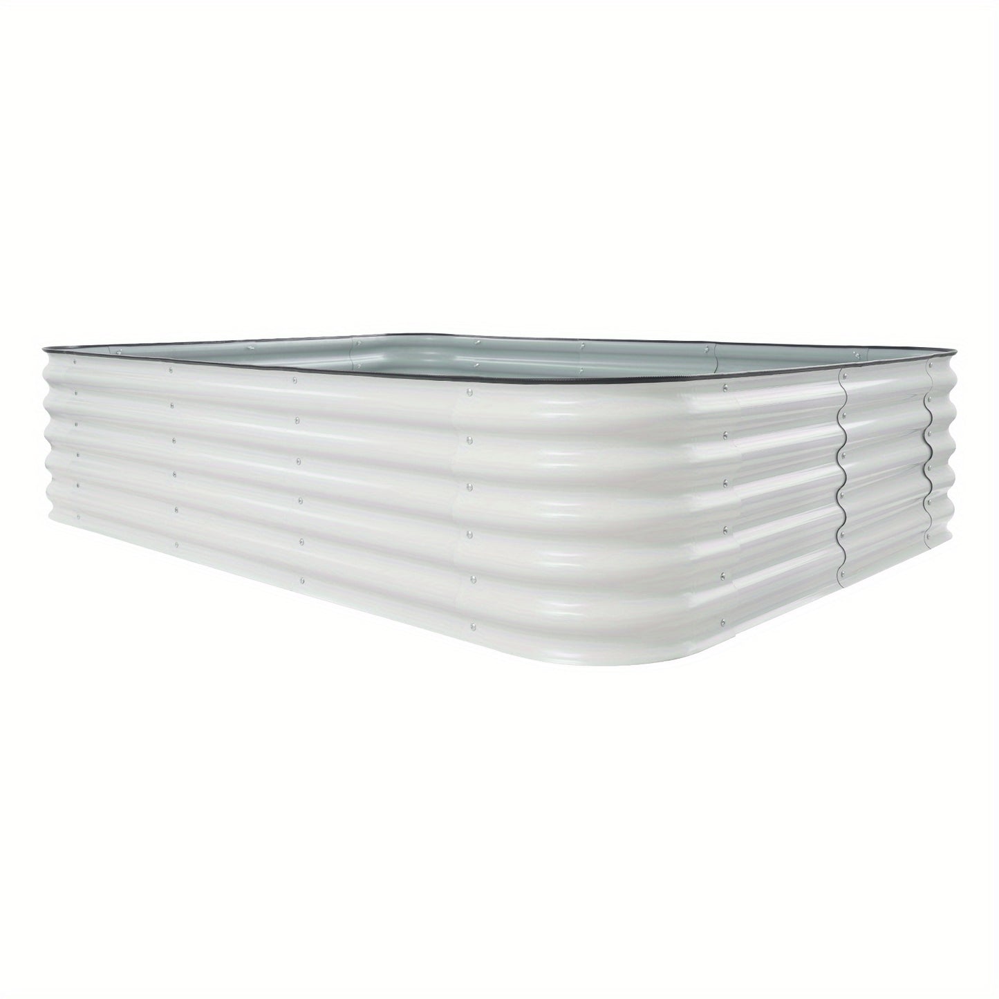 Verhoogde Plantenbak – Verhoogd Moestuinbed – Kweekbak – Bloembak – Plantenbak Op Poten – Metalen Staalconstructie – 285x60x43 cm – Weerbestendig Wit