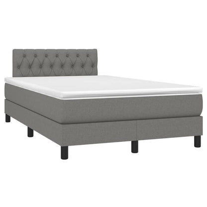 Boxspringbed – Boxspring – Bed – Bedframe – Bedbodem – Donkergrijs – Hardhouten Frame – Vlamvertragende Stof