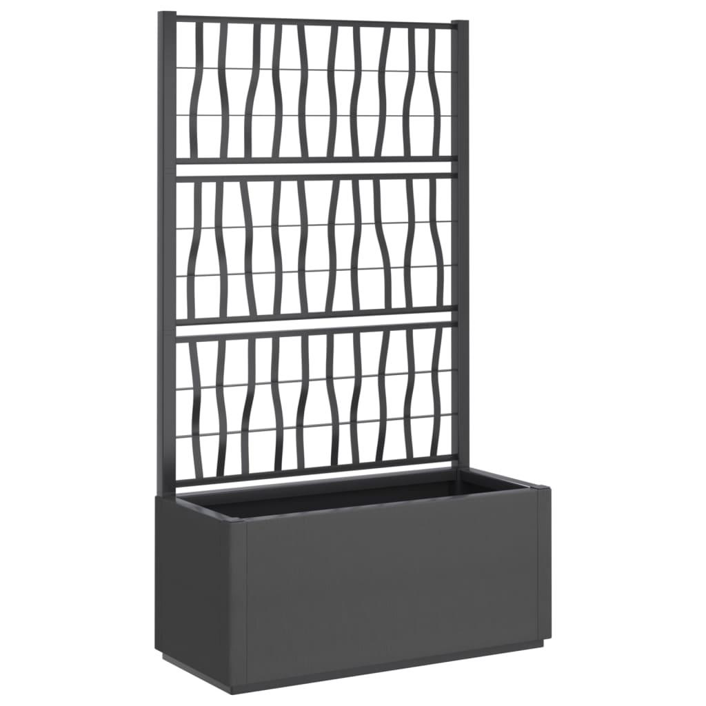 Tuingebied Raised Bed – Tuinbak – Plantenbak – Kruidenbak – Bloembak – Vierkant Tuinbak met Trellis – 80x36x140 cm – Weerbestendig PP Materiaal