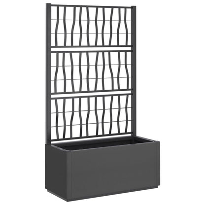 Tuingebied Raised Bed – Tuinbak – Plantenbak – Kruidenbak – Bloembak – Vierkant Tuinbak met Trellis – 80x36x140 cm – Weerbestendig PP Materiaal