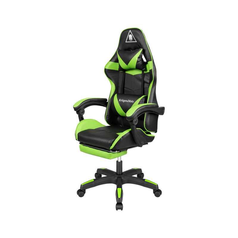 Gaming Stoel – Game Stoel – Bureaustoel – Draaistoel – Speelstoel – Verstelbare Rugleuning 145° – Eco-Leren Bekleding Met Massagefunctie - Zwart/Groen