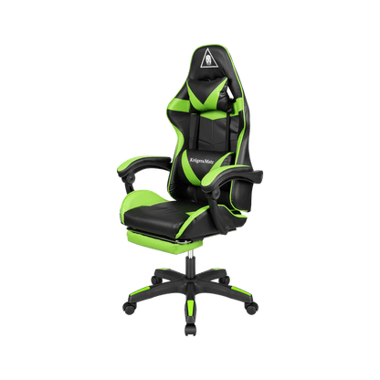 Gaming Stoel – Game Stoel – Bureaustoel – Draaistoel – Speelstoel – Verstelbare Rugleuning 145° – Eco-Leren Bekleding Met Massagefunctie - Zwart/Groen
