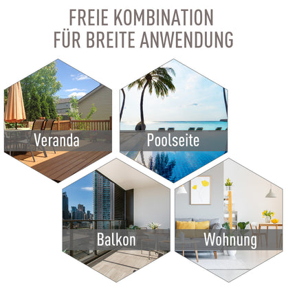 Campingstoel – Klapstoel – Vouwstoel – Kampeerstoel – Visstoel – Met Armleuningen – Stevig Metalen Frame – 58 x 64 x 94 cm – Grijs – Set Van 2