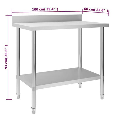 Modern Metal Workbench with 100x60x93cm Base - Sturdy Heavy-Duty Construction, 4-Wheel Rolling Design & Storage Shelves for Home Office Workshop, Compact Space-Saving Workspace, Robust Material Construction