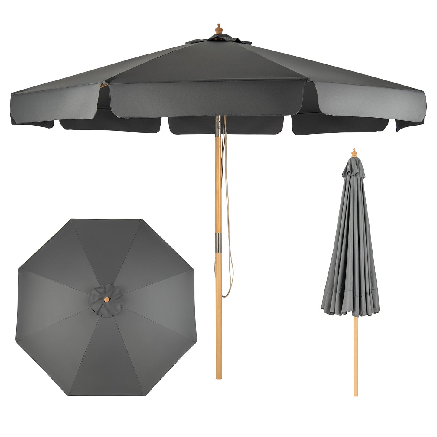 Parasol – Tuinparasol – Balkonscherm – Terrasparasol – Zweefparasol – 300 cm – UV-Beschermend & Kantelbaar met Ventilerende Bovenkant