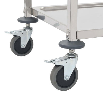 Serveerwagen – Keukenwagen – Servertrolley – Opbergwagen – Trolley – RVS – 4 Laags – Met Wieltjes – Duurzaam Metaal – 107x55x125 cm
