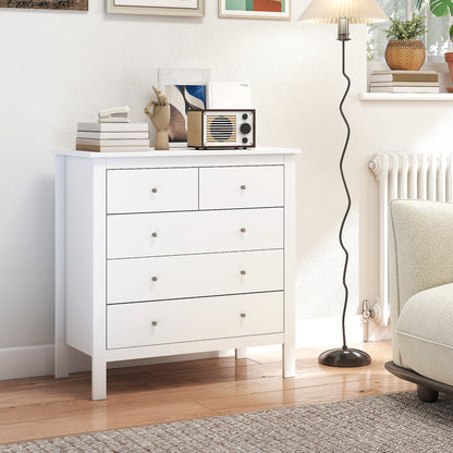 Dressoir – Ladekast – Sideboard – Opbergkast – Commode – Wit – Softclose Deuren – Kantelbeveiliging – 79x39,5x80,5 cm