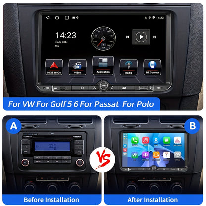 Multimediaplayer Auto – Autoradio – Navigatiesysteem – Carplay Speler – Multimedia Systeem – 9 Inch IPS Touchscreen – Draadloze CarPlay & AHD Achteruitrijcamera