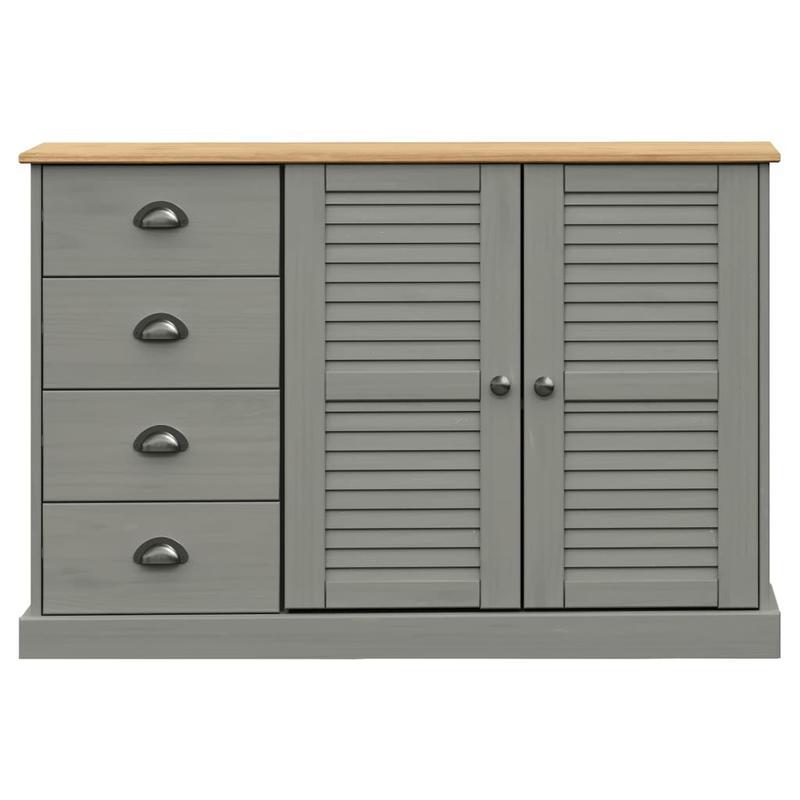 Sideboard – Dressoir – Kast – Opbergmeubel – Buffetkast – Grijs – Massief Grenenhout – 113x40x75 cm – Veelzijdige Opbergruimte – Duurzaam Design
