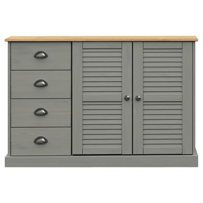 Sideboard – Dressoir – Kast – Opbergmeubel – Buffetkast – Grijs – Massief Grenenhout – 113x40x75 cm – Veelzijdige Opbergruimte – Duurzaam Design