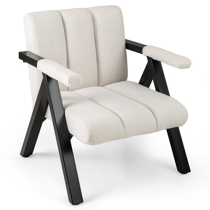 Oversized Fauteuil – Comfortabele Leunstoel – Relaxstoel – Zitzak – Loungestoel – Mid-Century Modern – Met Metalen Frame – Extra Zacht Zitkussen