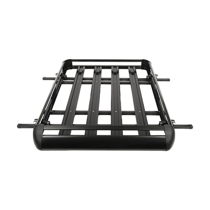 Dakkofferdrager – Dakdrager – Dakraildrager – Autodakdrager – Bagagedrager – Verstelbaar 100-140 cm – Maximaal 150 kg Draagvermogen – Aluminium Zwart