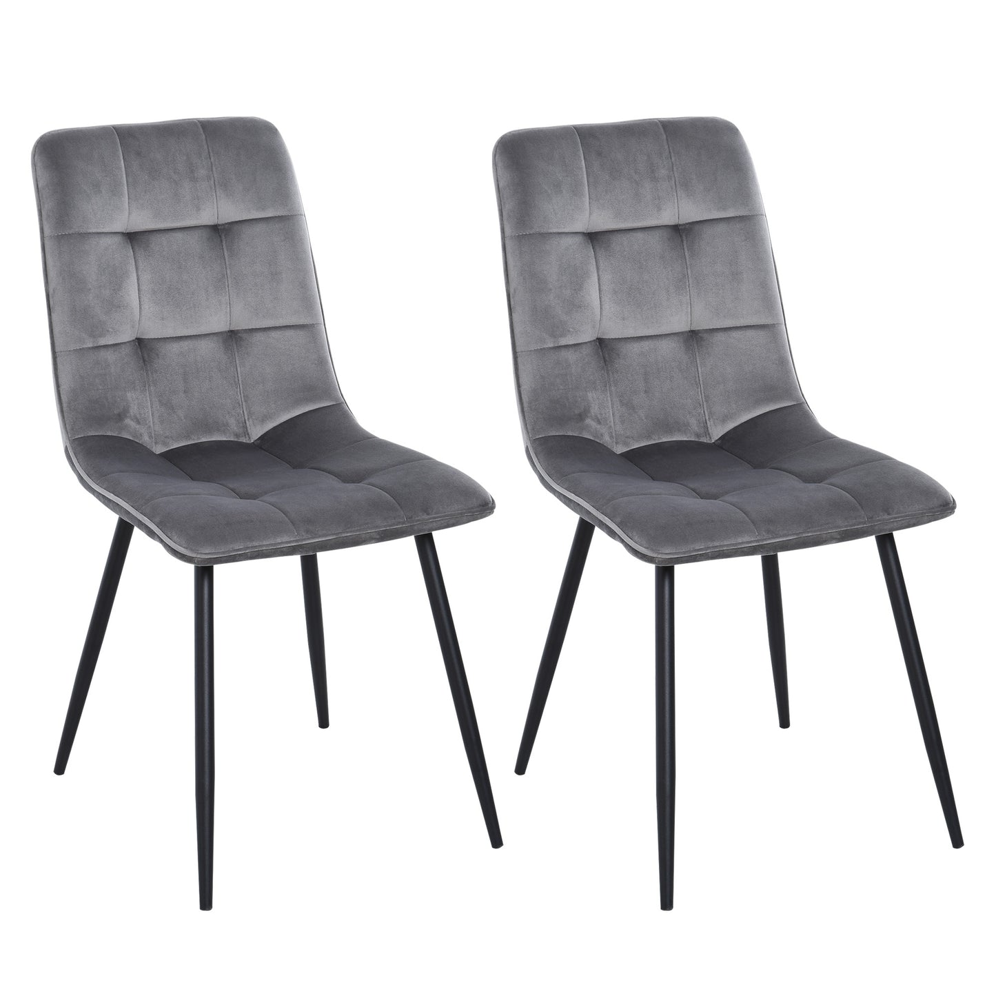 Eetkamerstoel – Kuipstoel – Keukenstoel – Stoel – Set van 2 – Velvet Bekleding – Metalen Onderstel – Hoog Comfort – Draagvermogen 120 kg