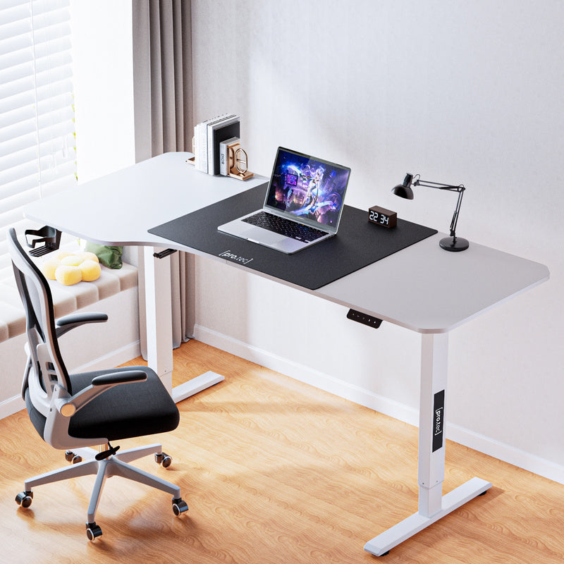 Verstelbaar Bureau – Zit Sta Bureau – Elektrisch Hoogtebureau – Werkplek Op Maat – Wit 160x75 cm – Traploos Verstelbaar 72-117 cm – Geheugenfunctie Met Kabelmanagement
