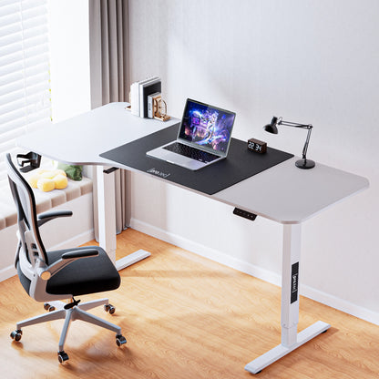 Verstelbaar Bureau – Zit Sta Bureau – Elektrisch Hoogtebureau – Werkplek Op Maat – Wit 160x75 cm – Traploos Verstelbaar 72-117 cm – Geheugenfunctie Met Kabelmanagement