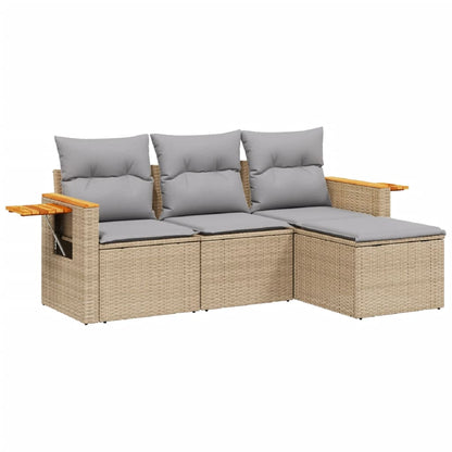 Loungeset – Loungesets – Tuinset – Hoekbank – Loungebank – Weerbestendig PE Rattan – Inklapbare Zijtafel Met Opbergruimte