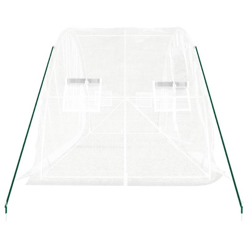 Kas – Serre – Kweekkas – Broeikas – Tuinkas – Witte Stalen Frame – 10 m² Ruimte – 5x2x2,3 Meter Groot