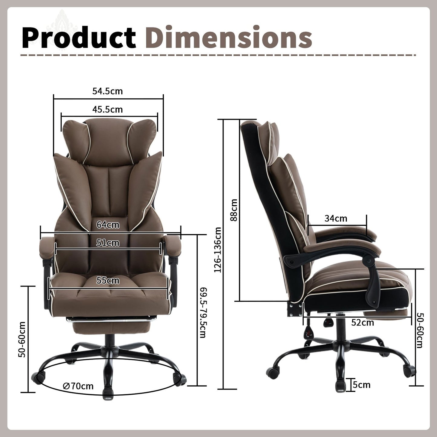 Gamingstoel – Gamestoel – Gaming Chair – Gamestoel Bureaustoel – Computerstoel – Ergonomisch – Verstelbaar – Verhoogde Rugleuning – Voetsteun – Zwart/Rood
