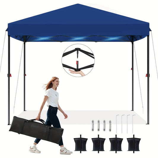 Pop-up Tent – Vouwtent – Evenemententent – Partytent – Festivaltent – 3x3 Meter – Stevige Oxford Stof - Marineblauw