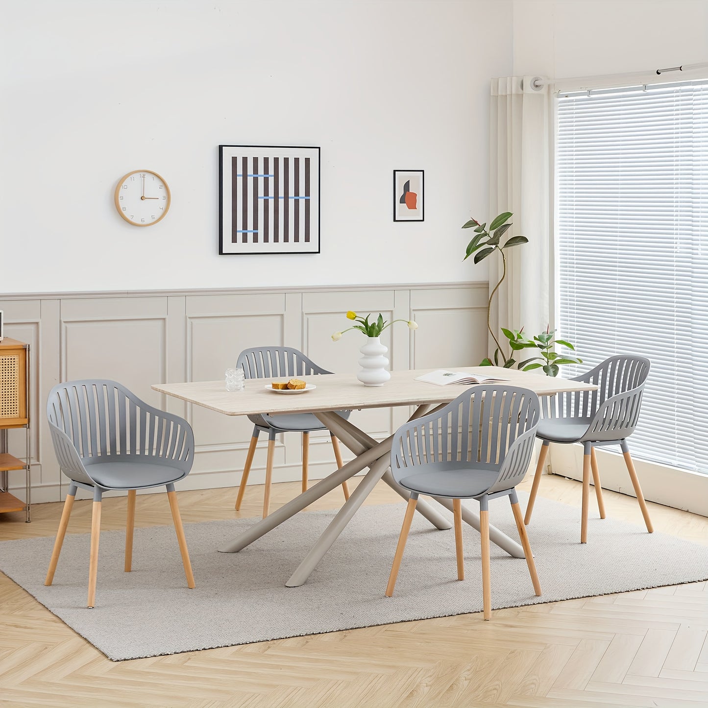 Eetkamerstoel – Eetkamerstoelen – Kuipstoelen – Keukenstoel – Stoel – PU Kunstleer – Beukenhouten Poten – Ergonomisch Comfort – Uitneembare Kussens