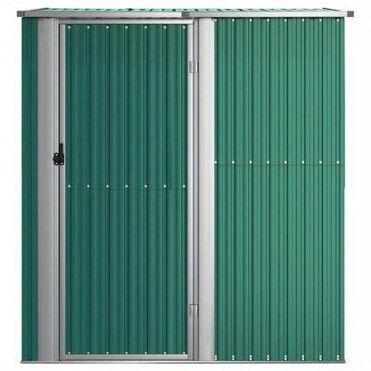 Tuinschuur – Buitenschuur – Opslagbox – Gereedschapsschuur – Buitenberging – Weerbestendig Gegalvaniseerd Staal – Ruim 180x97x210 cm – Mobiel Met Verwijderbare Panelen