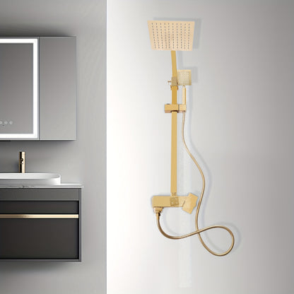 Golden Shower System – Regendouche – Douche Set – Mengkraan – Douchefittingen – Koperen Materiaal – Wandmontage