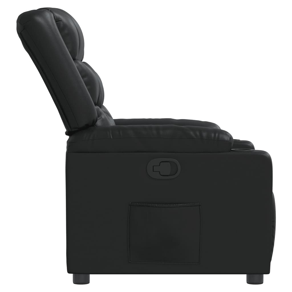 Elektrisch Verstelbare Relaxstoel – Elektrische Fauteuil – Relax Fauteuil – Verstelbare Stoel – Elektrische Loungestoel – Zwart Kunstleer – Verstelbaar Tot 135 Graden