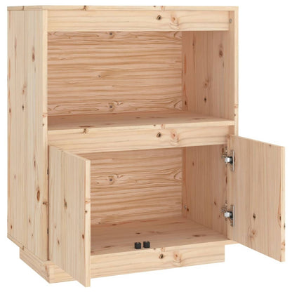 Sideboard 60x34x75cm Solid Wood Pine Side Cabinet Organizer Storage Cabinet Storage Box for Bedroom, Living Room, Bathroom, Home Furniture