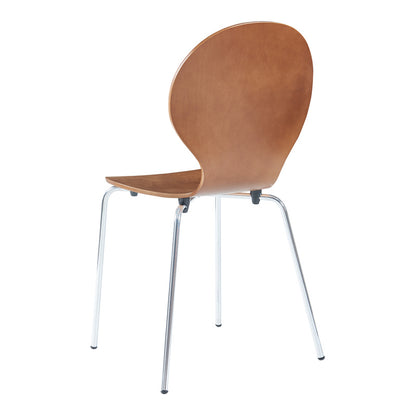 Eetkamerstoel – Stoel – Kuipstoel – Stoelset – Barkruk – Stapelbaar – Berkenhout Met Metalen Poot – Zithoogte 46 cm – Set Van 4