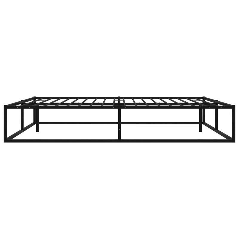 Zwart Metalen Bedframe – Platformbed – Bed Frame Met Opbergruimte – Industrieel Bed – King Size Bedframe – Extra Groot 200x200 cm – Stevige Constructie – Laag Profiel Design