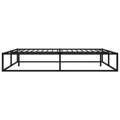 Zwart Metalen Bedframe – Platformbed – Bed Frame Met Opbergruimte – Industrieel Bed – King Size Bedframe – Extra Groot 200x200 cm – Stevige Constructie – Laag Profiel Design