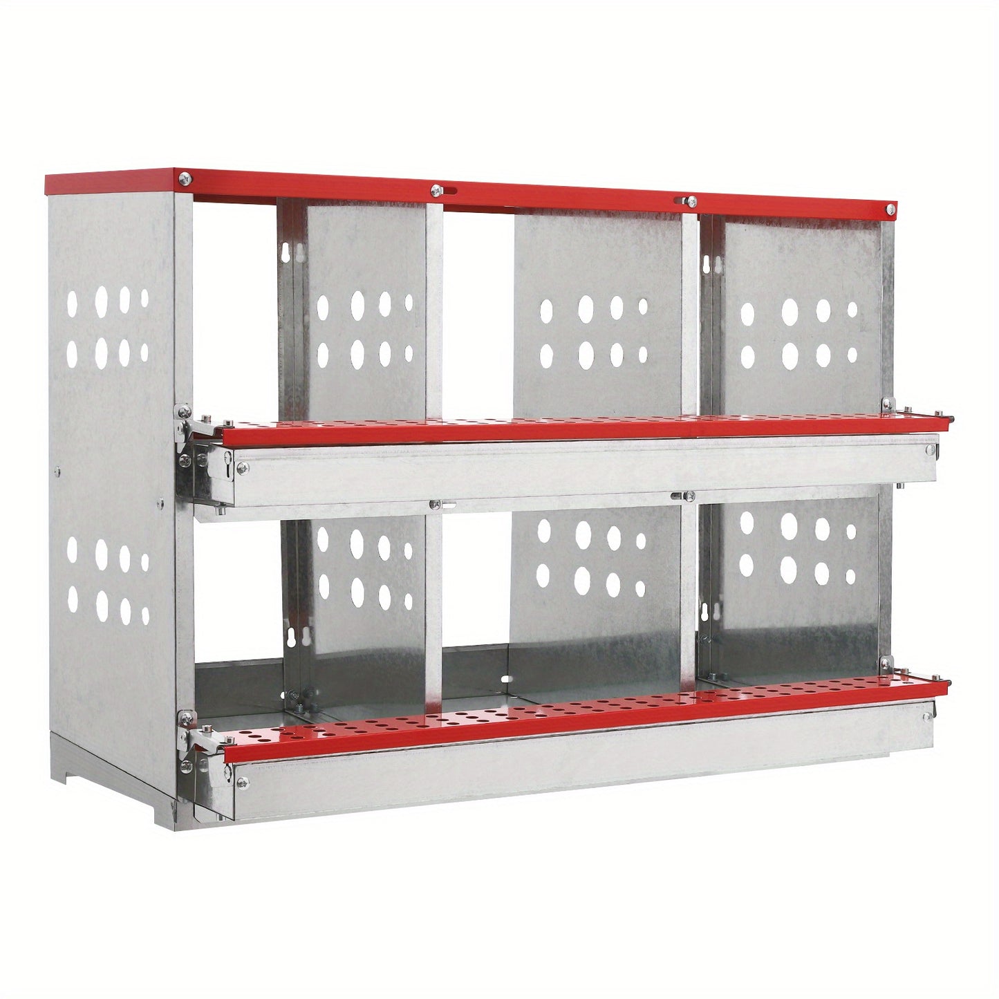 Kippenhoknestkasten – Kippennestkast – Nestkastje – Legnestkast – Kippenlegkast – 6 Compartimenten – Gegalvaniseerd Staal – Automatisch Eierrollen – Ventilatie – Duurzaam & Roestbestendig