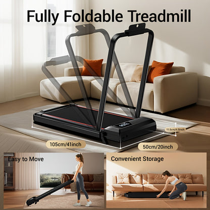 Loopband – Looptrainer – Loopmachine – Walking Pad – Opvouwbare Loopband – Compact Formaat – Stil Met 2,5 PK Motor