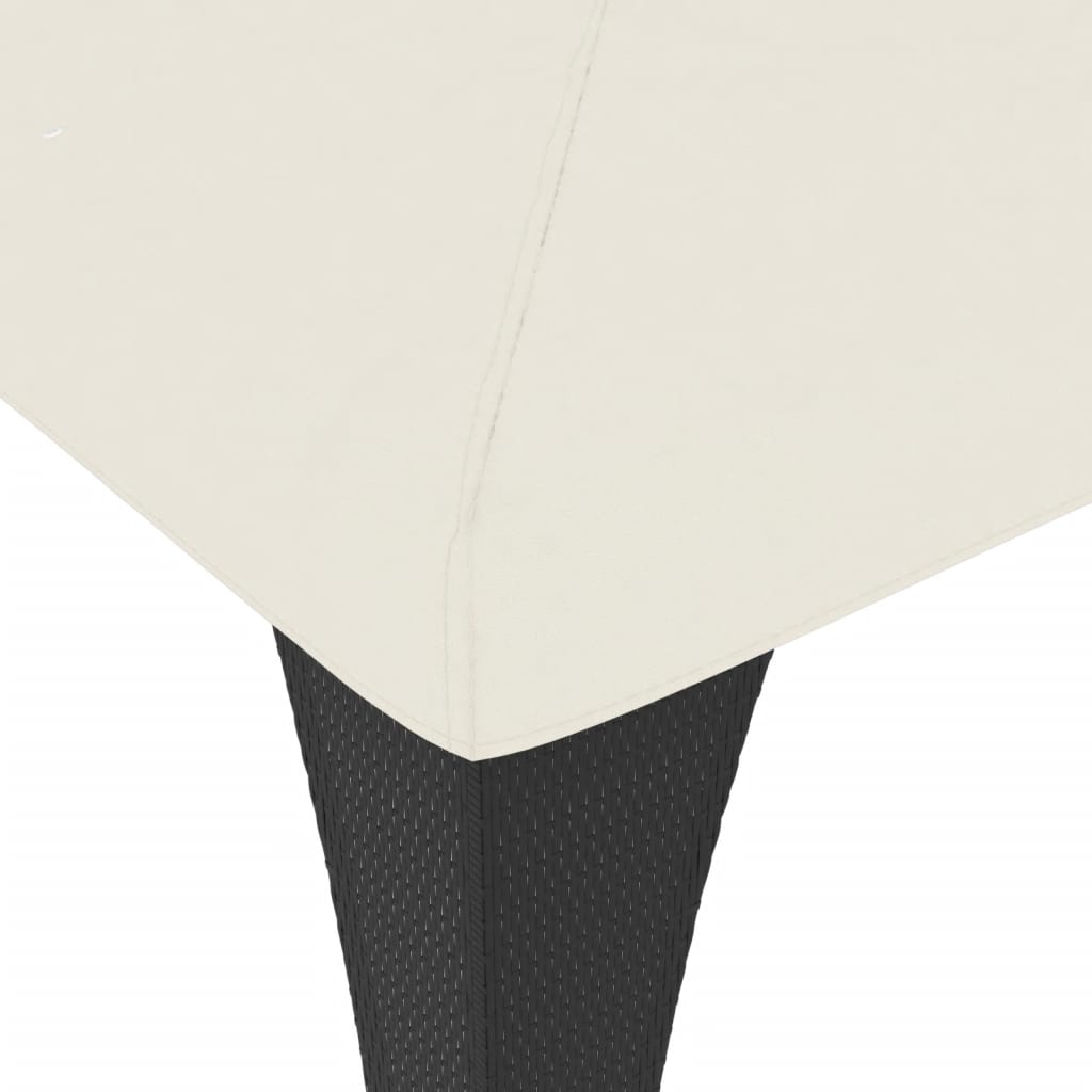 Partytent – Prieel – Tuinpaviljoen – Tuintent – Overkapping – Stevig roestvrijstalen frame – Ventilerend dubbel polyester dak 3,98x2,98 m Cream