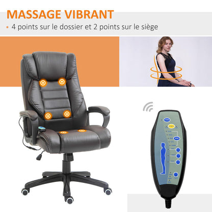 Ergonomische Bureaustoel – Kantoorstoel – Bureaustoel Met Massage – Werkstoel – Comfortabele Stoel – Verstelbare Hoogte – Verstelbare Rugleuning – Stevig Metalen Frame – Gewatteerde Zitting