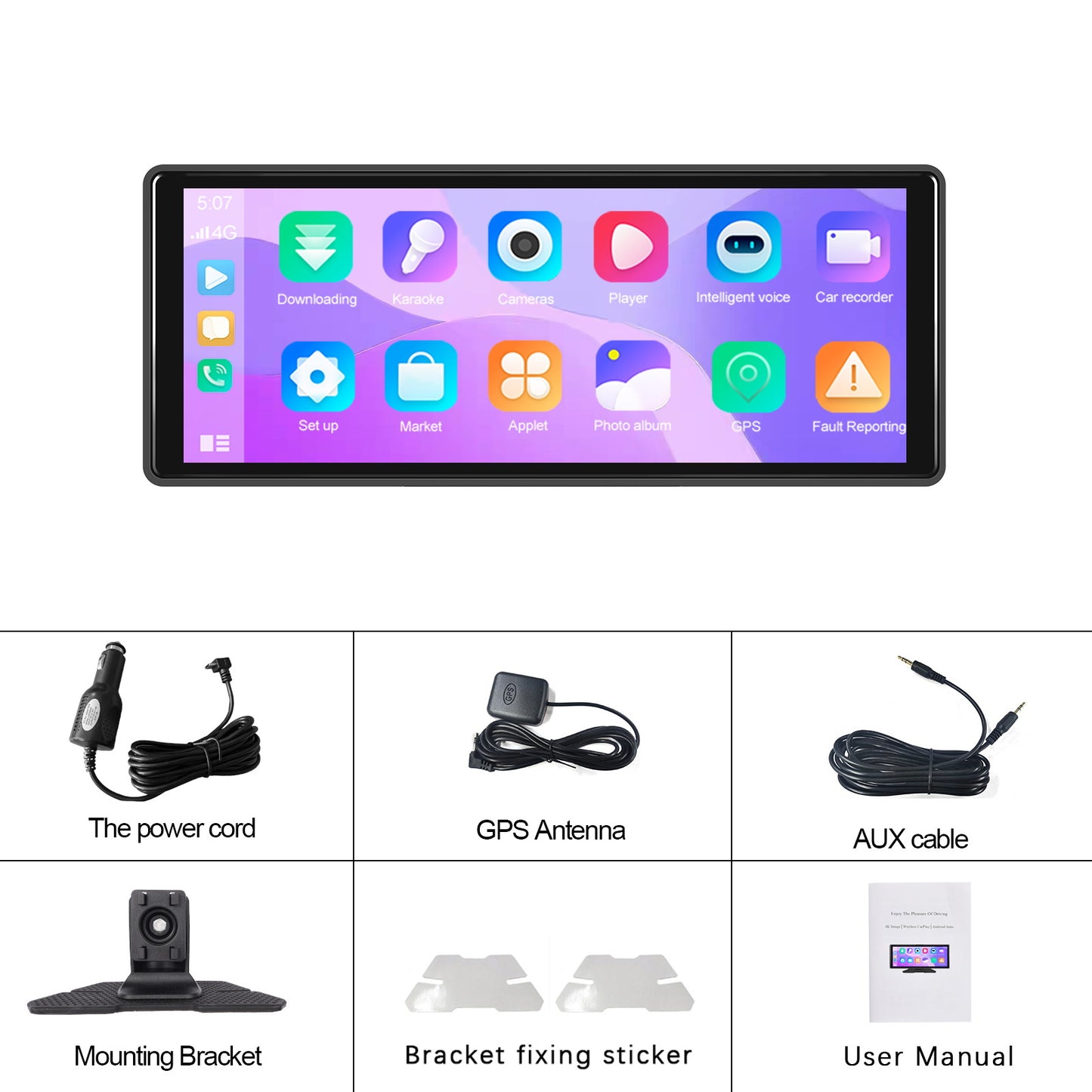 Android 13 Auto Multimedia Speler – Autoradio – Car Stereo – Auto Entertainment Systeem – Navigatie – Draadloze CarPlay & Android Auto – 10,26 Inch Scherm – 8-Core 4GB+64GB RAM