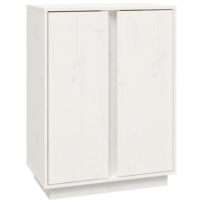 Sideboard 60x35x80cm massief grenenhout wit