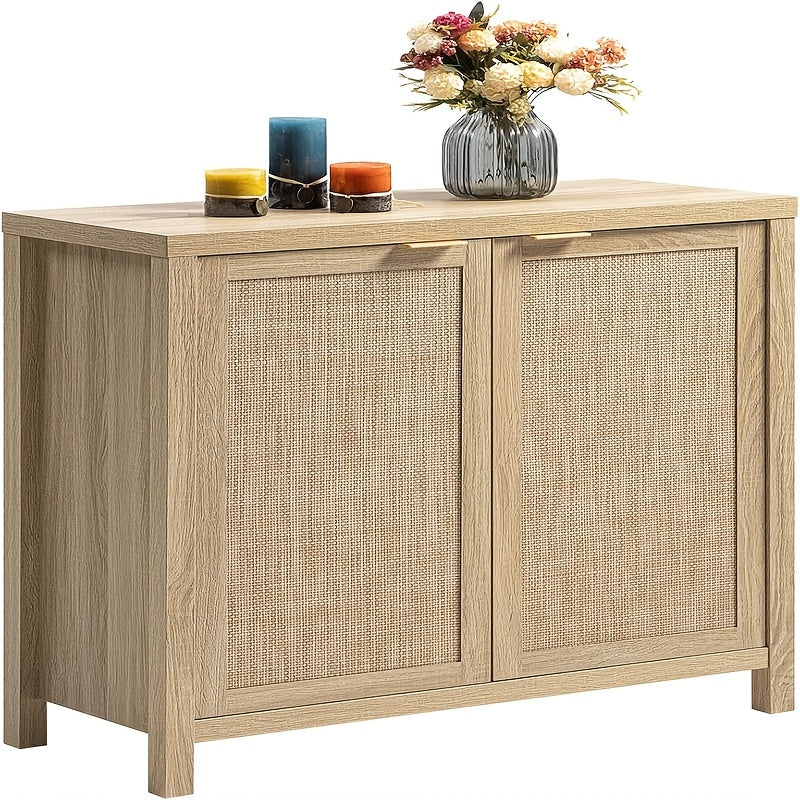 Dressoir – Buffetkast – Opbergkast – Ladekast – Sideboard – Modern Boho Design – Groot Opbergmeubel – Houtvrij Licht Eiken