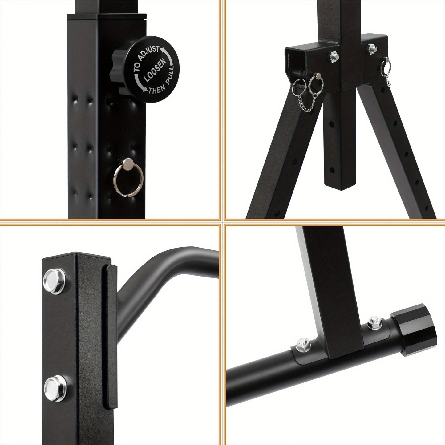 Optrekstang – Pull Up Bar – Wandmontage Stang – Deurkozijn Bar – Fitness Stang – Carbonstaal – Verstelbaar 175-230 cm – 200 kg Draagkracht