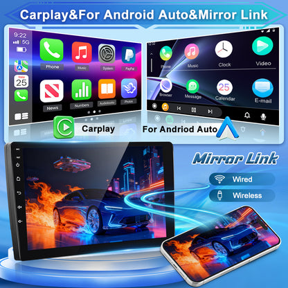9 Inch Autoradio – Navigatiesysteem – Multimediaspeler – Bluetooth Radio – Touchscreen – Android 15 – 4GB RAM 64GB Opslag – Wireless CarPlay & Android Auto – Achteruitrijcamera Met Nachtzicht